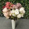 11 Head Polish Rose Buds Silk Flowers For Diy Wedding Decor Home Styling