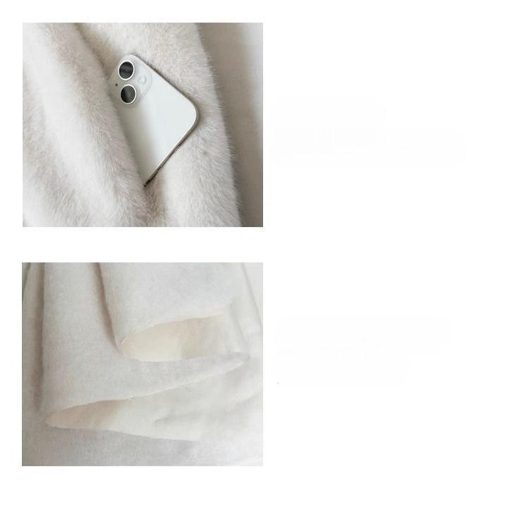 Шикарное и теплое удобное женское зимнее пальто с искусственным мехом и свободным кроем