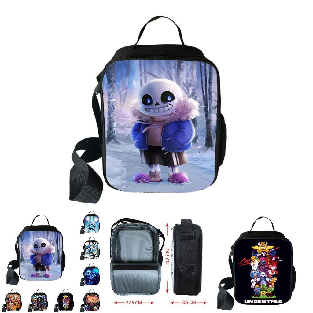 Undertale Game Insulated Lunch Bag With Large Capacity For School And Travel Use