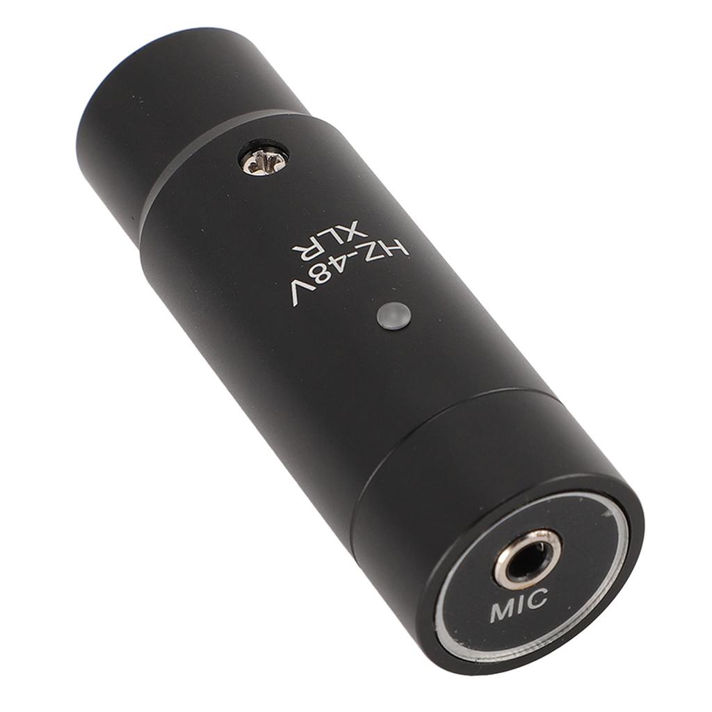 48V Phantom Power Microphone To XLR Male Adapter 3 Pin for 3.5mm Headphones 20‑16000Hz