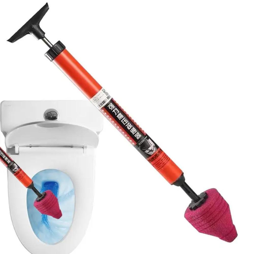 Пневматический вантуз высокого давления для унитаза, мощный инструмент для прочистки засоров с эргономичной ручкой, средство для удаления засоров в сливе, сантехнический набор, вантуз для раковины