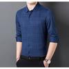 Весна и осень Новая рубашка с длинными рукавами для папы, топы для мужчин среднего возраста, повседневный мужской свитер Inch, шерстяной кардиган, повседневная рубашка