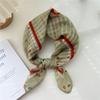 Cotton And Linen Small Square Scarf Silk Scarf Women'S Spring And Autumn New Style Artistic And Versatile Fashionable Temperament Headband Scarf