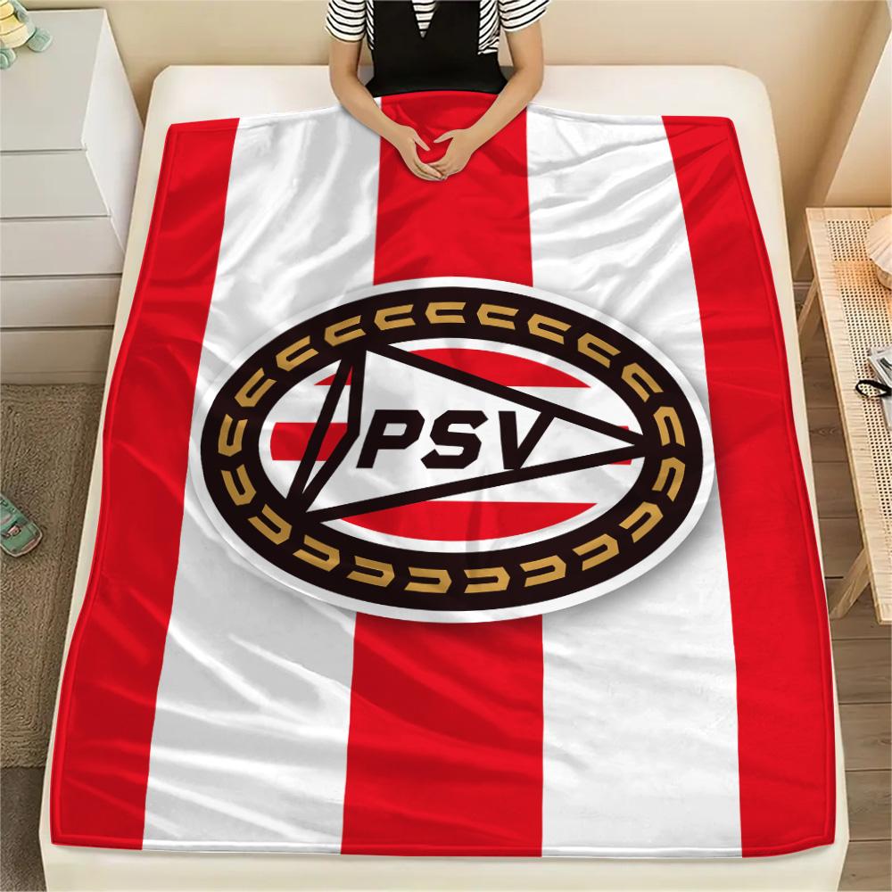 Плед из фланели с принтом ПСВ Эйндховен, Высокое качество, Удобный для всех сезонов, Декор для дома, Тепло и уют