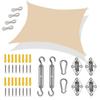 Бежевый квадратный садовый бассейн тент-парус для патио уличный солнцезащитный навес