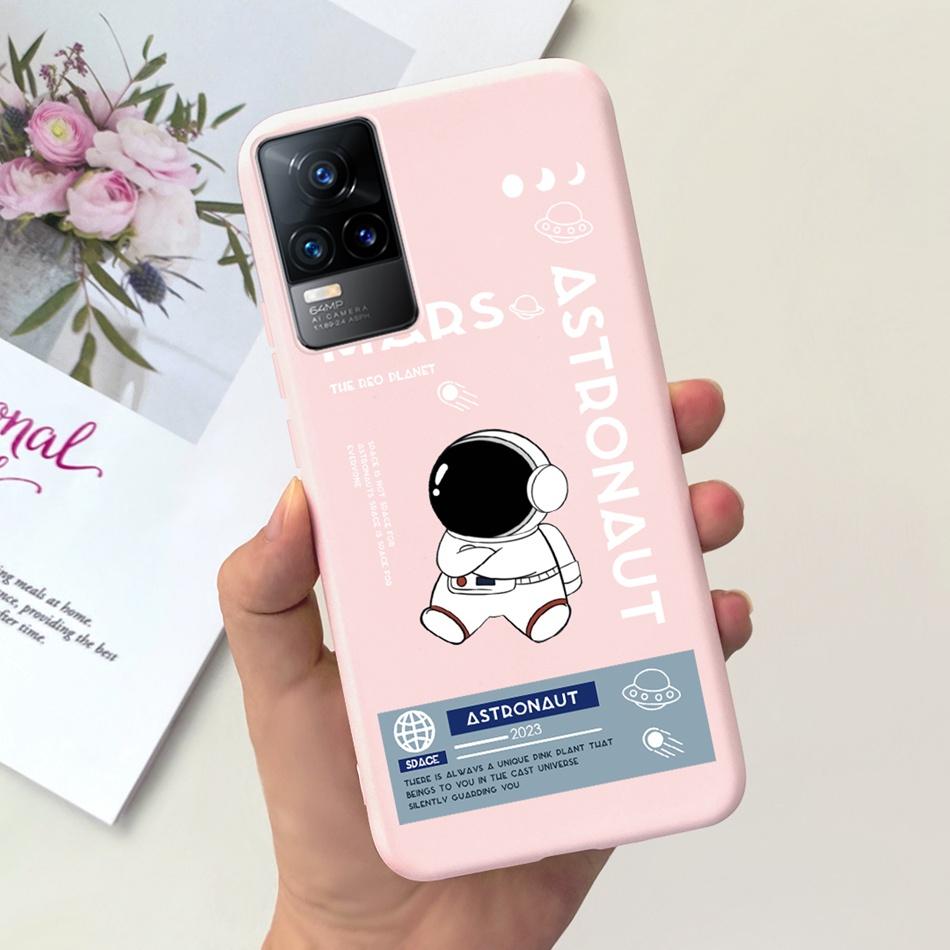 Чехол для Vivo V21e Чехол Vivo V21E 4G V 21E V2061 Милый Мультяшный Конфетный Цвет Мягкий Силиконовый ТПУ Задняя Крышка Телефона