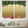 2 шт., Рождественская елка, золотой, красный, рождественский шар, занавеска с рисунком снежинки с крючком, подходит для гостиной, кухни, столовой