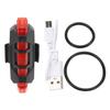 USB Rechargeable Waterproof Bicycle Tail Light Cycling Rear LED Warning Light Cycling AccessoryRed