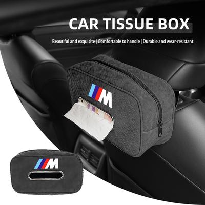 For BMW Car Tissue Box Seat Back Hanging Bag Auto Paper Towel Storage Bag X1 X2 X3 X4 X5 X6 X7 G20 G30 6GT E46 E90 E60 F10 E39