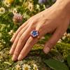 Round Heart Zinc Zinc Alloy Flower Open Ring Crescent Shape Adjustable Ring  Party Accessories