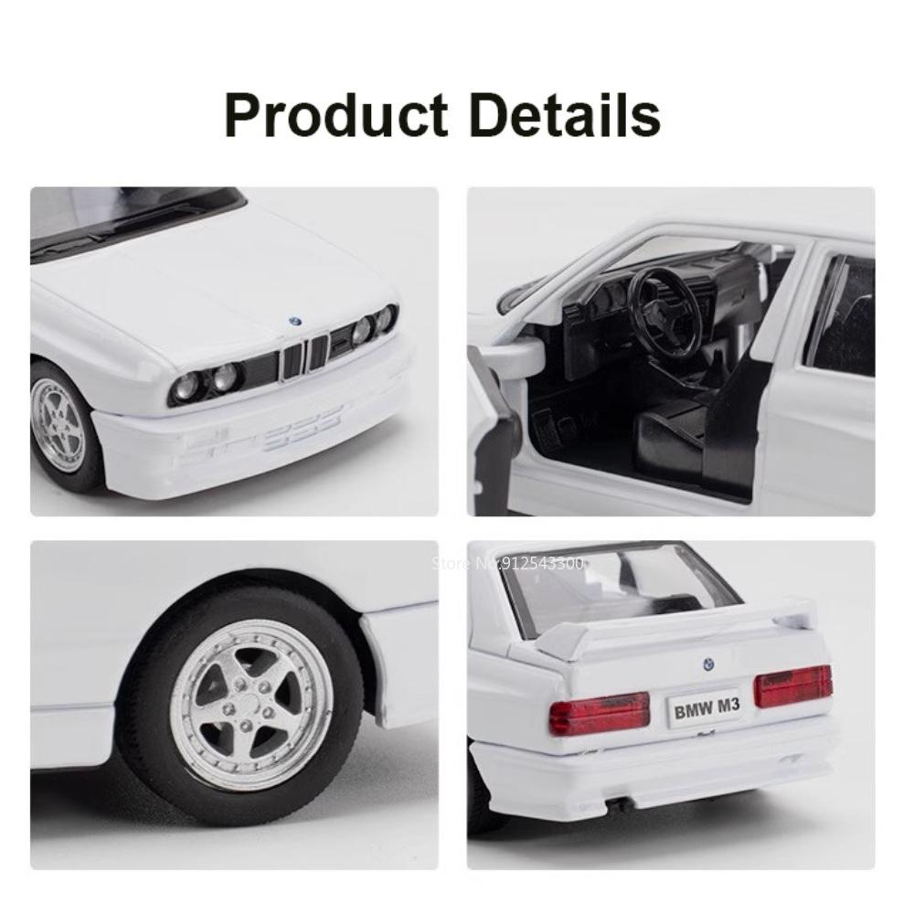 1/36 BMW M3 1987 литые игрушки модель автомобиля металлические литые игрушечные транспортные средства подлинные изысканный интерьер инерционный 2 двери открываются детский подарок