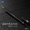 Гелевая ручка Pentonic 0,6 мм, черная, упаковка 10 шт. | Плавное письмо для офиса, школы и дома
