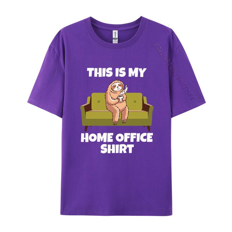 This Is My Homeoffice Sloth Pajamas Home T Shirt Unisexs Cotton Oversized Print T Shirts Streetwear Tshirt Tee Tops