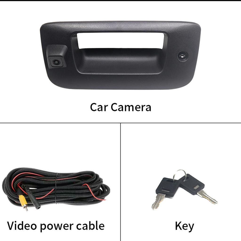 CCD AHD Pickup Tailgate Handle Reverse Camera With Lock and Key for Chevrolet Silverado GMC Sierra 1500 2500 3500 2007-2013