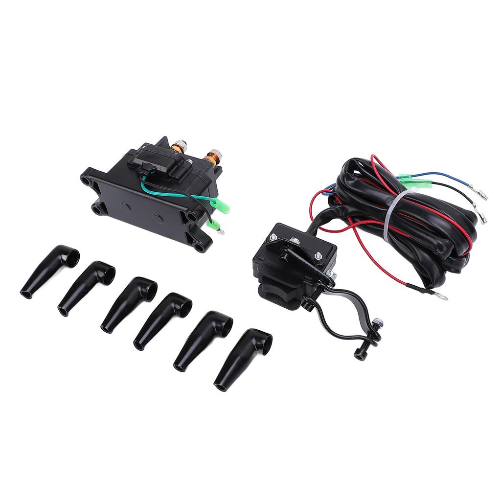 Реле-контактор лебедки с комплектом кнопочного переключателя Высокопроизводительное Безопасное 12 В 250 А для лебедки грузовика UTV 5000–7000 фунтов