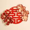Chinese Wedding Decoration Double Happiness Background Wall Ornament Traditional Wedding Wall Stickers Decal Party Supplies