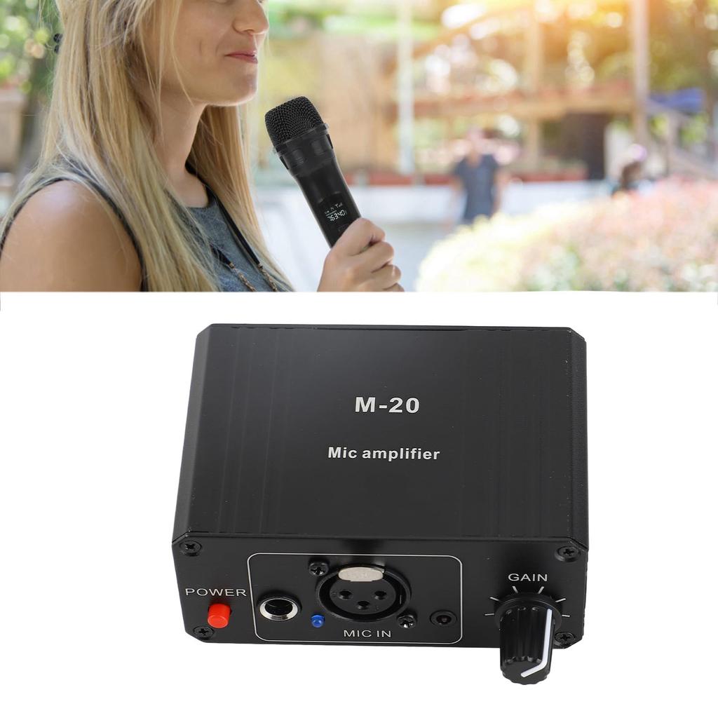 High Gain Microphone Preamp with 48V Phantom XLR and Low Noise for Dynamic and Condenser Microphones Power, Output,