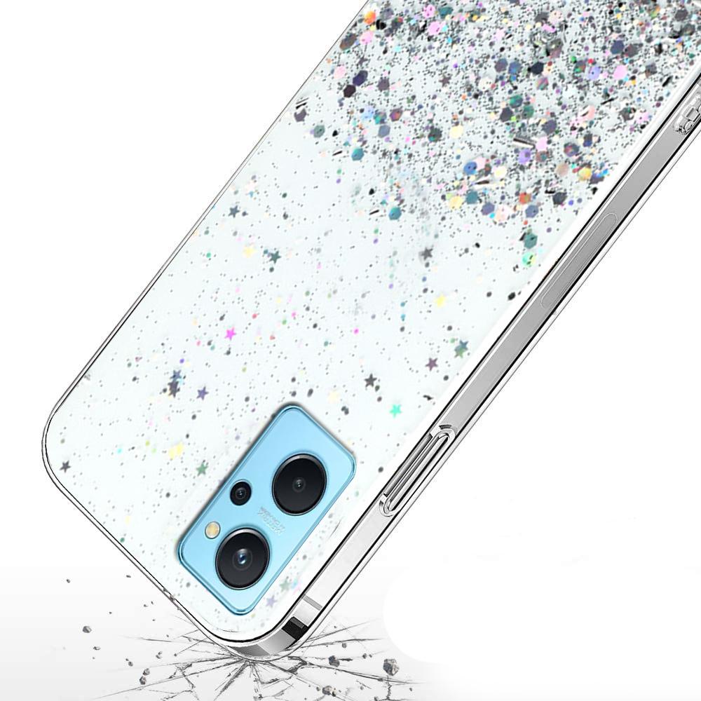 Case for Realme 9i / Oppo A96, Glittery, silver