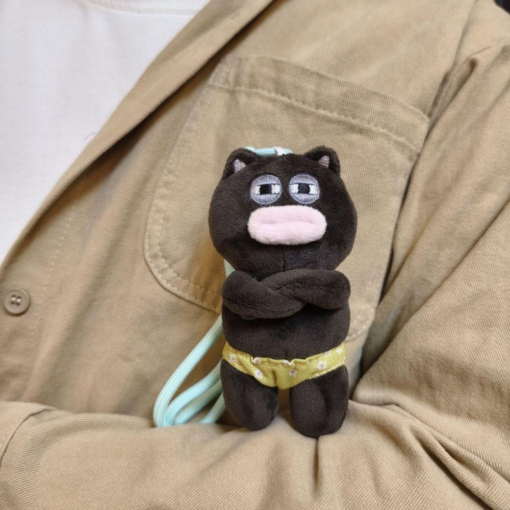 Soft Ugly Bear Plush Toy PP Cotton Ugly Bear Plush Pendant Ugly Bear Plush Keychain Birthday Gift