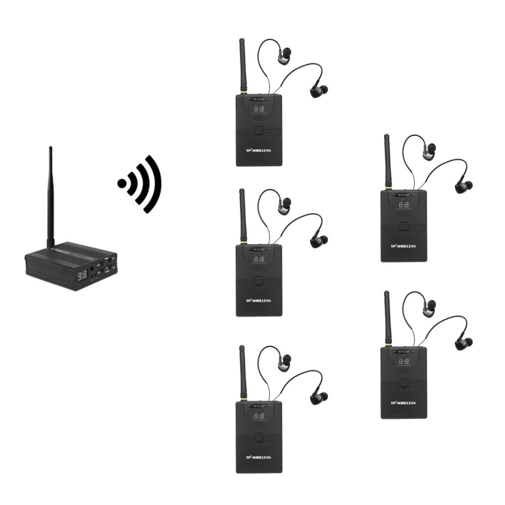 TP-WIRELESS TP-WMS02 Внутриканальная система мониторинга звука на сцене Профессиональная цифровая беспроводная система мониторинга 2,4 ГГц