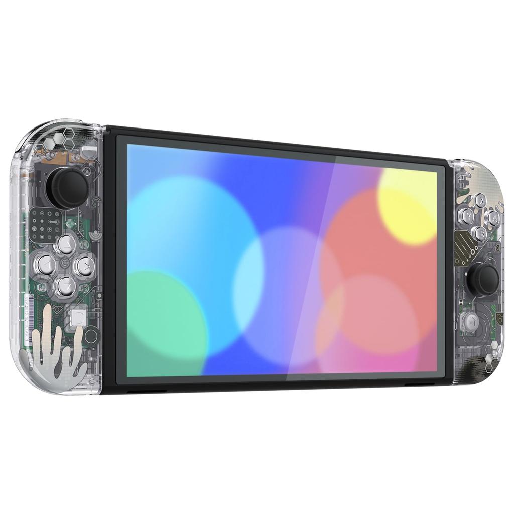 Not the Main Body Pattern Back Plate for eXtremeRate Switch Compatible with OLED PC Switch Back Switch Compatible with Switch OLED Joycon Handheld