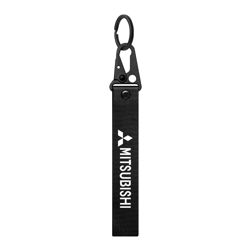 Metal Leather Car Key Ring Braided Rope Key Case Key Chain For Mitsubishi Space Star Lancer Outlander Xl Eclipse Cross Asx Colt
