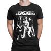 Budgie Band Белые футболки с черным принтом Мужские 100% хлопок Повседневные футболки Футболки с круглым вырезом Топы с коротким рукавом С принтом
