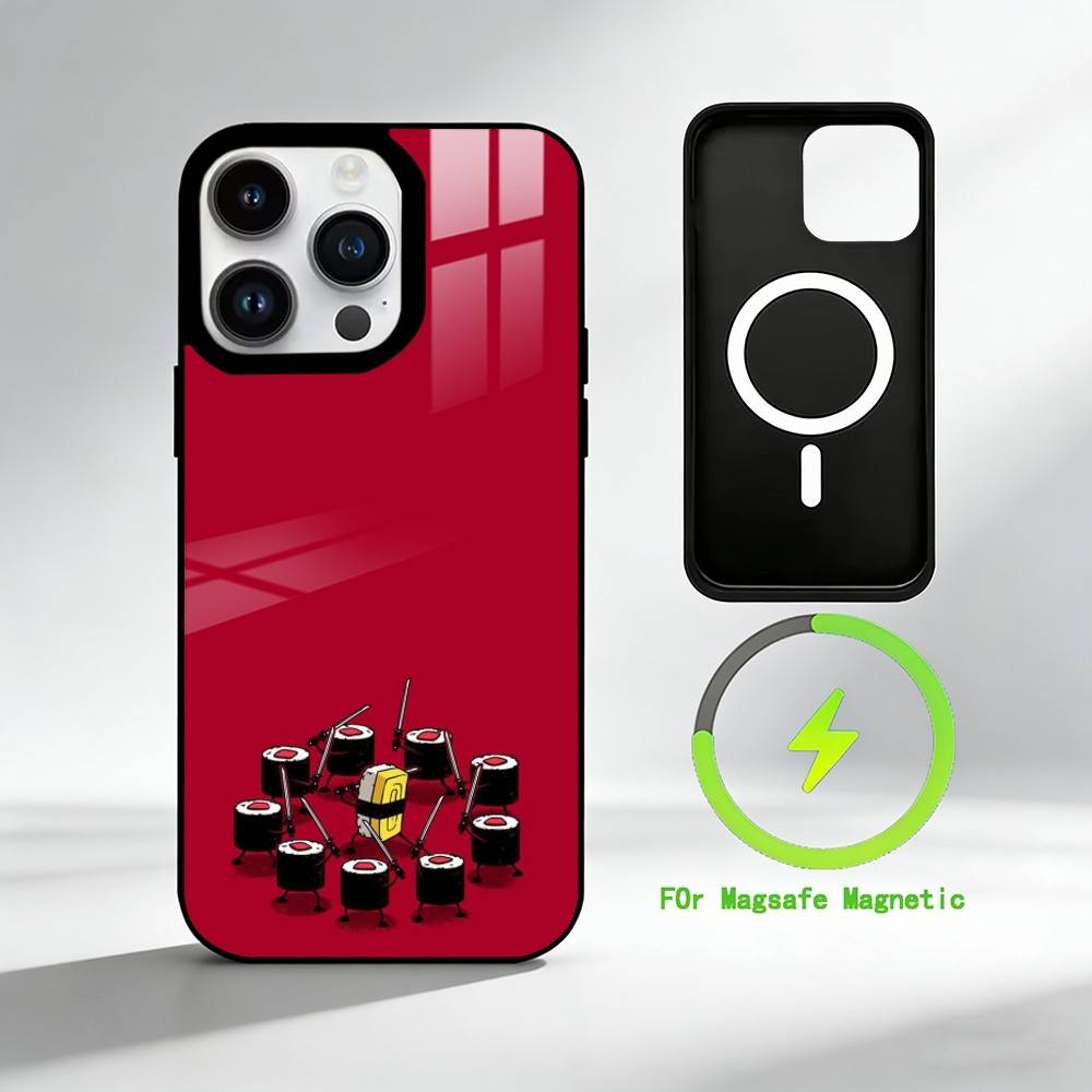 L-Интересный мультяшный минимализм Чехол для телефона для iPhone 17 16 15 14 13 12 Pro Max Plus для Зеркальной Беспроводной Магнитной Крышки