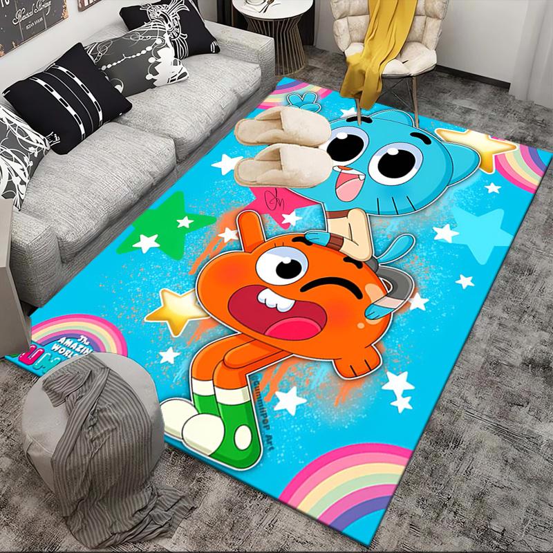 Gum-ball's Amazing World Area Rug Suitable for Indoor And Outdoor,Carpets for Kitchens, Homes, Offices, Living Rooms,Home Decor,Christmas Gift
