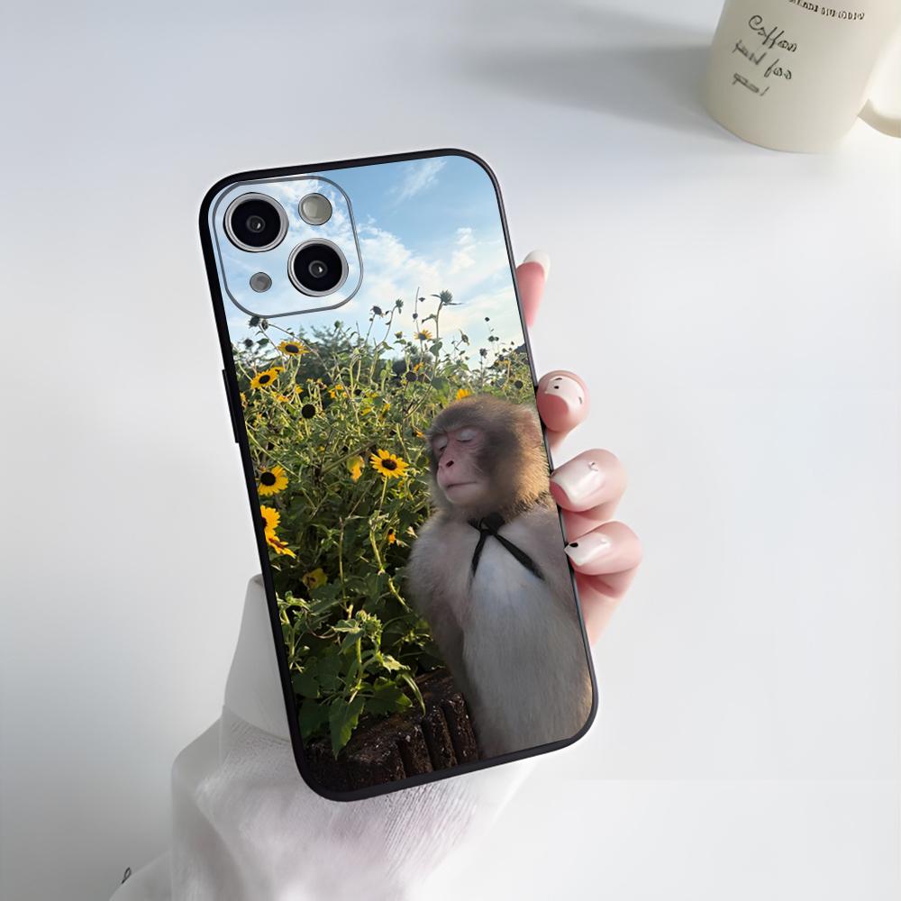 Смешной Чехол-Обезьянка Для IPhone 17 Pro Max 15 Pro 16 14 Plus 12 13 Mini 11 Pro Ударопрочный Мягкий Чехол
