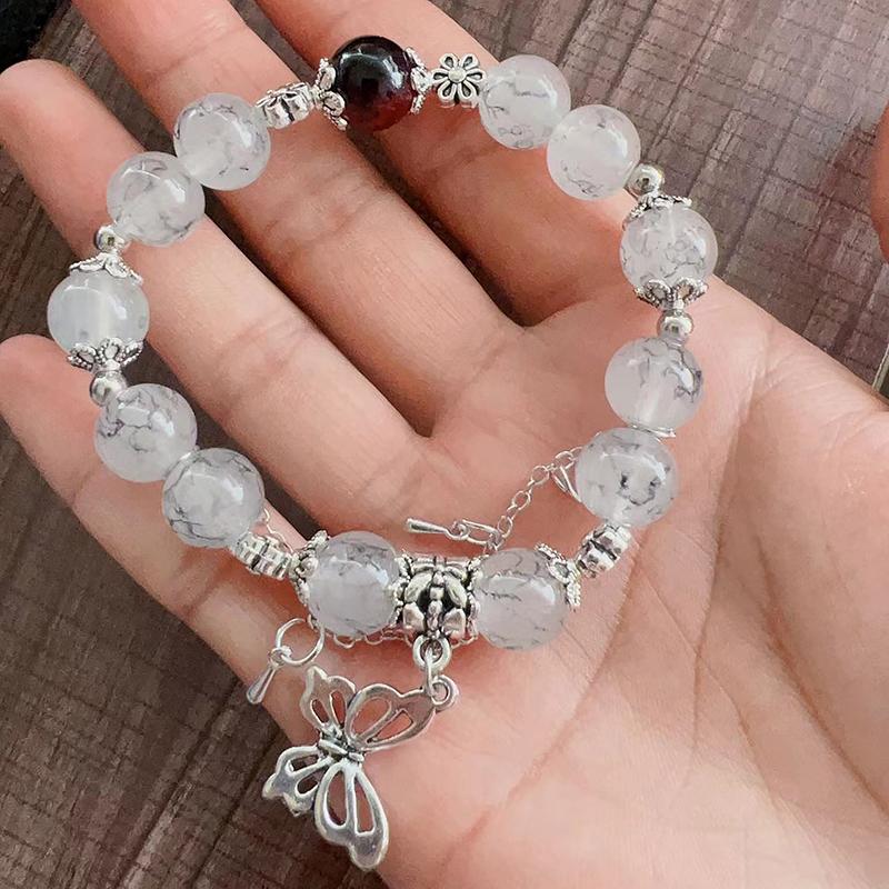 Аниме Tian Guan Ci Fu Браслет Xie Lian Heaven's Official'S Blessing Beads Chain Butterfly Подвеска Браслет Косплей Ювелирные изделия Подарок