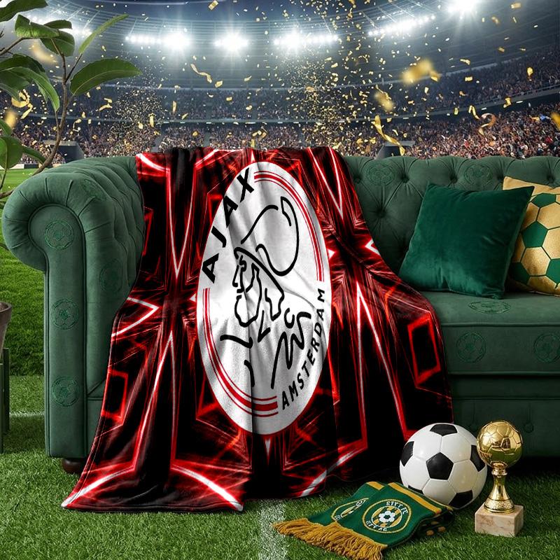Bold Ajax Amsterdam Spirit Throws Blanket Flannel Blankets Plush for Couch Bed Gifts for Men Women Travel picnic blanket Christmas fan gifts