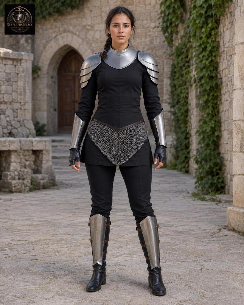 Women's Medieval Lady Knight Costume Fantasy LARP Cosplay Outfit