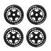 4PCS RC Rally Tires 17mm Rugged Plastic 1 8 RC Car Wheel Tyres for Entertainment Black