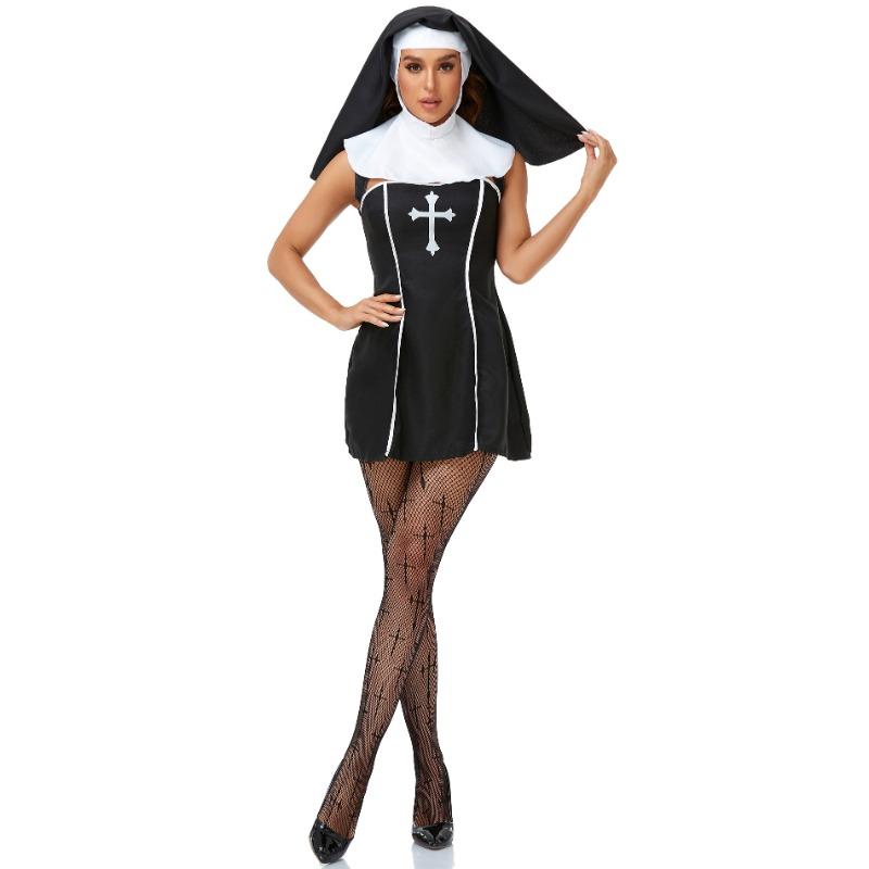 Костюм на Хэллоуин размера M-XL, косплей, костюм монахини, монахиня, косплей, униформа для сценического выступления