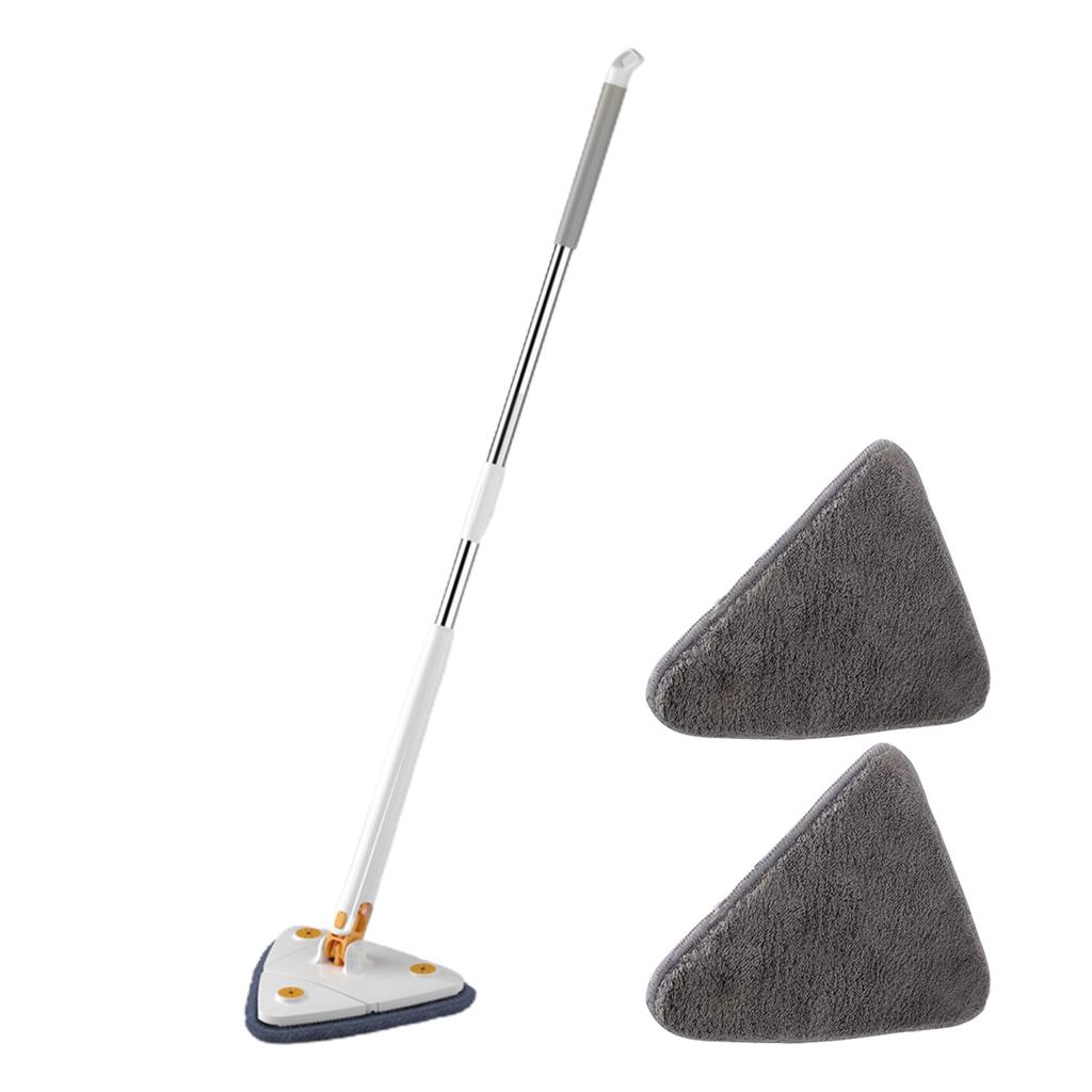 Вращающаяся на 360° регулируемая швабра для влажной и сухой уборки двойного назначения, треугольная швабра для ручной стирки, для чистки пола, стен