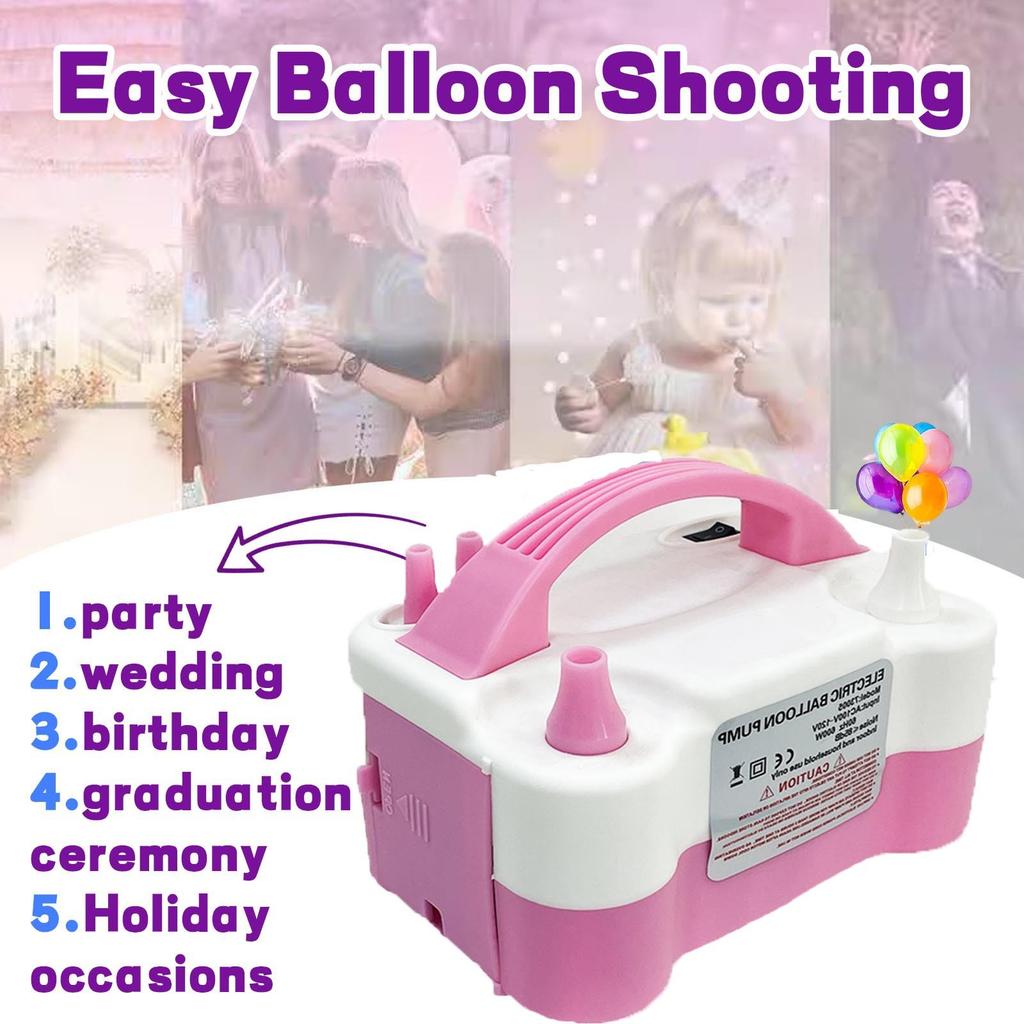 Portable Electric Double Nozzle Electric Blower Inflator For Party Decoration