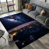 Milky Way Universe Space Stars Black Hole Galaxy Earth Carpet Rug for Living Room Bedroom Sofa Decoration,Non-slip Floor Mat