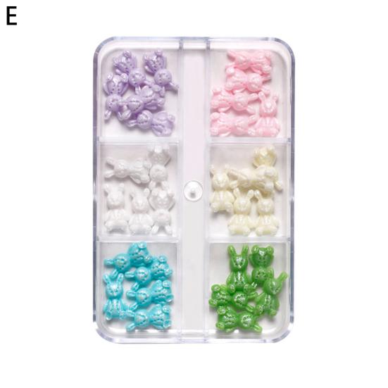 Yousheng 1 коробка Нейл-арт бант не падающий трехмерный блеск не выцветающий DIY смола осень зима кавайный бант нейл-арт очарование маникюрный салон поставки