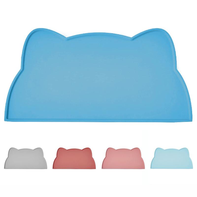 Новый! Силиконовый коврик для еды для домашних животных, портативный водонепроницаемый герметичный нескользящий коврик для кормления, коврик для миски для кошек и собак