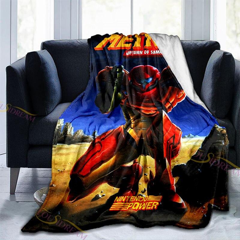 Супер теплое одеяло из микрофибры METROID с 3D принтом «Рыцарь» для детей, покрывала для отдыха сиесты, подарок для взрослых, диван, кресло, кровать, офис