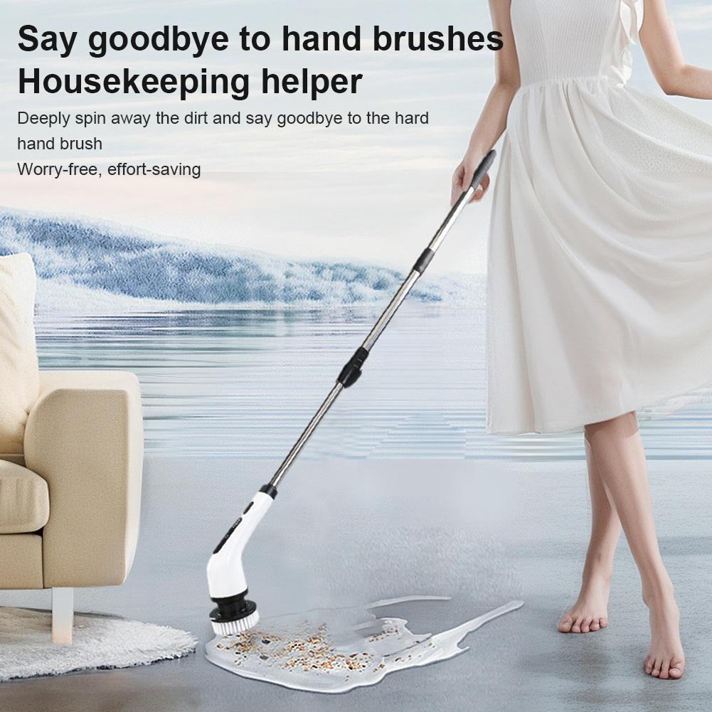 2 Modes Electric Cleaning Brush Waterproof Deep Cleaning Brush Handheld Floor Washing Brush for Tiles Pots Bathroom Car Interior
