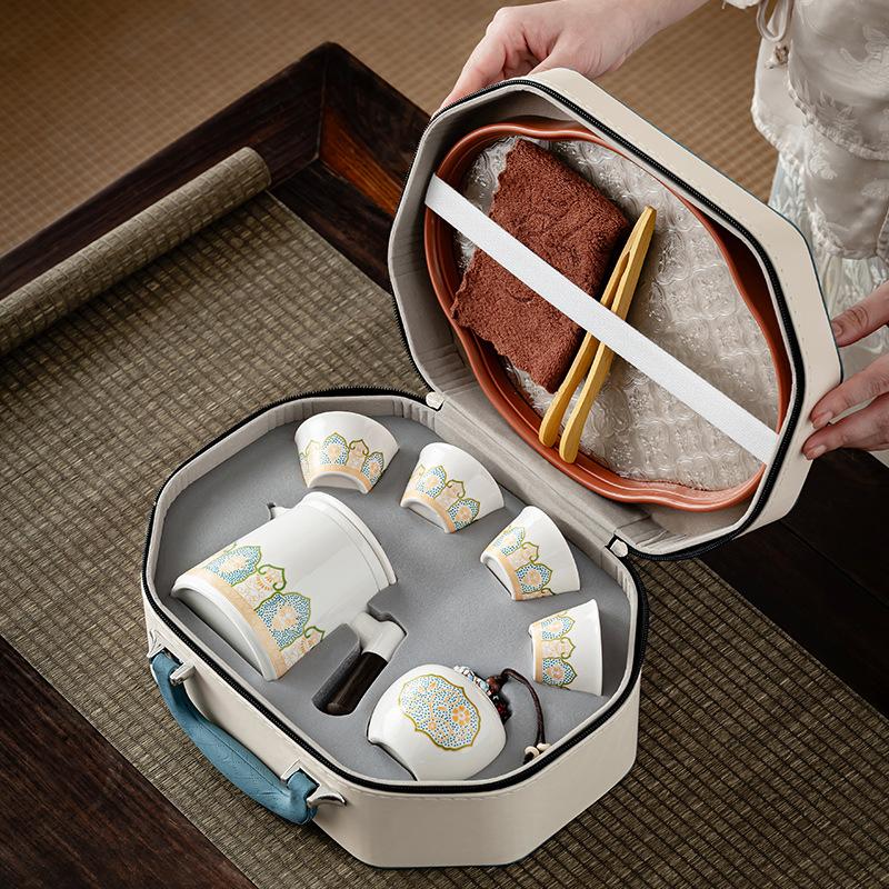 Guochao Guyun Office Cup Travel Tea Set Light Luxury Portable Car Outdoor Express Cup Business Companion