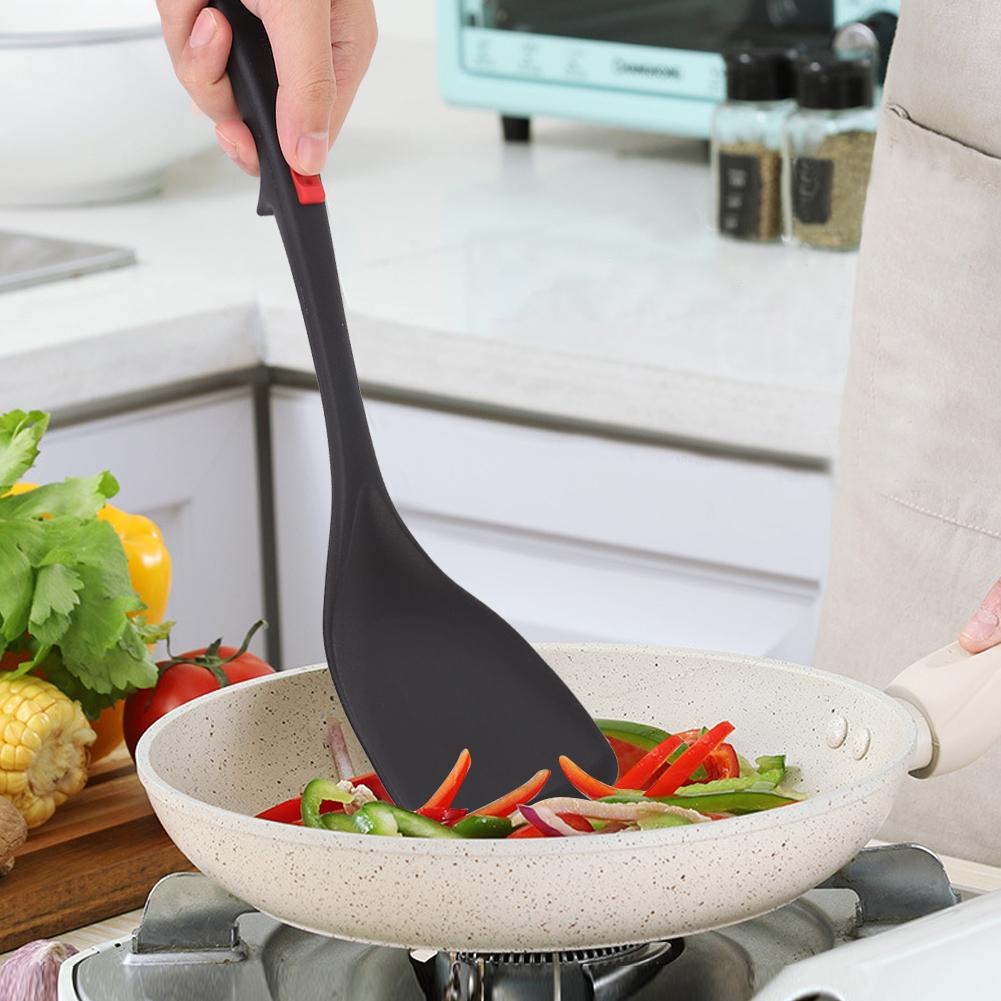 Силиконовая лопатка термостойкая с длинной ручкой кухонная утварь антипригарный кулинарный инструмент(Шпатель )