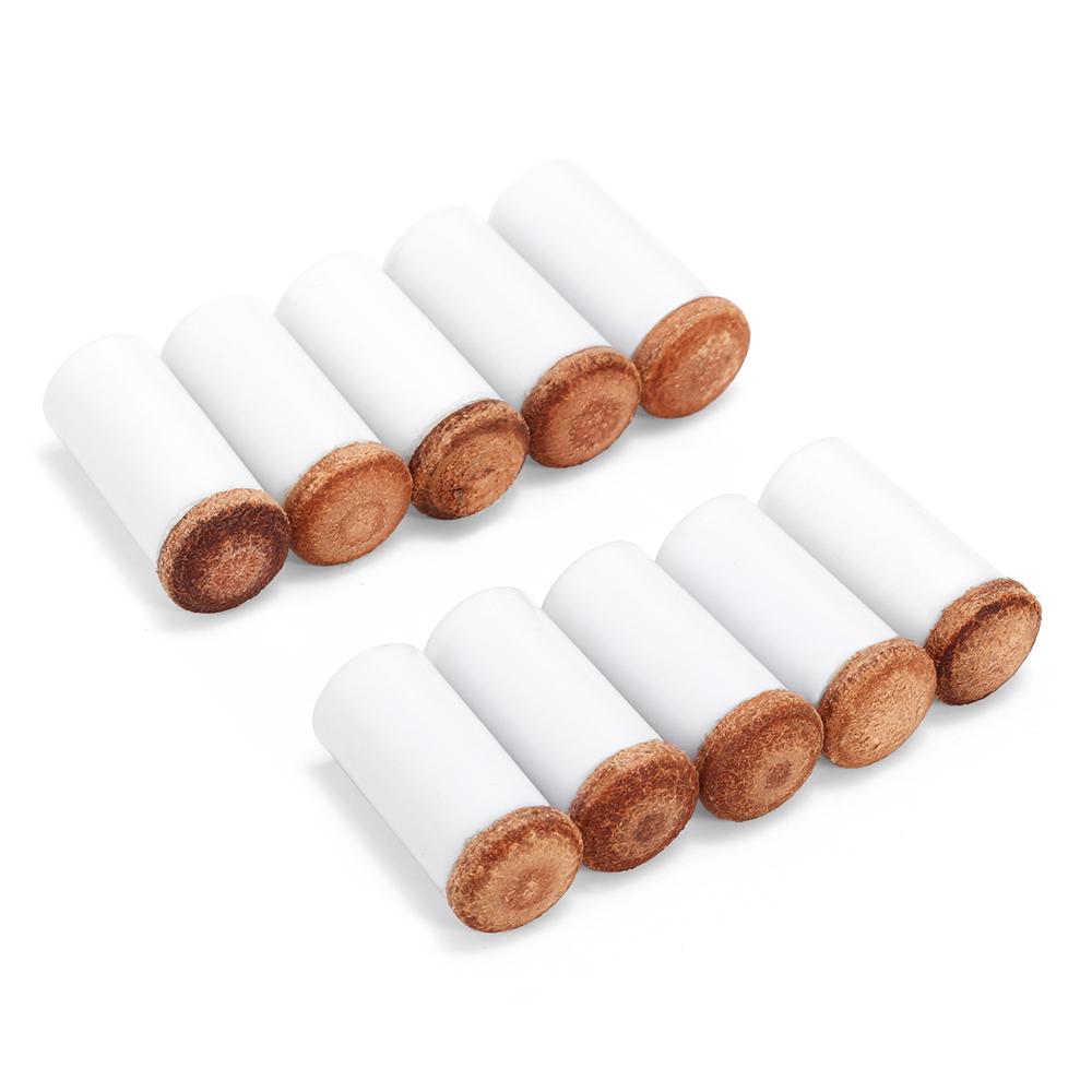 10PCS Pool Cue Tips Hard Plastic Cue Stick Ferrules Billiard Cue Head 12MM / 13MM Outer Diameter