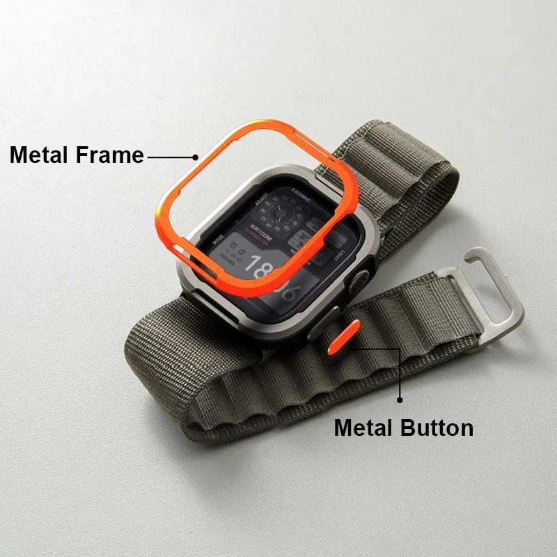Armor Metal Case For Ultra 2 10 9 8 7 6 5 Drop Resistant Protect Cover For iWatch 40mm 41mm 42mm 44mm 45mm 46mm 49mm