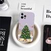 Аниме Санта Клаус Олень Рождественская елка Чехол для телефона для iPhone 11 12 13 14 15 16 17 Pro Max Plus Прозрачная задняя крышка