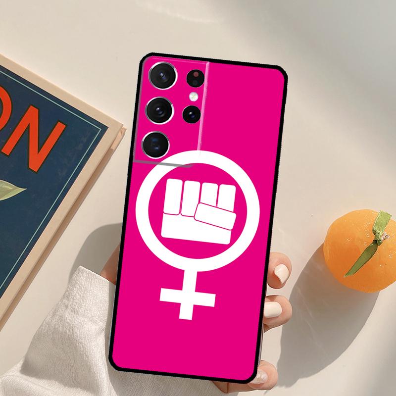 Feminist Fist Symbol Phone Case For Samsung Galaxy S25 S26 Ultra S20 S21 S22 S23 S24 Plus S10 S25 FE Back Cover