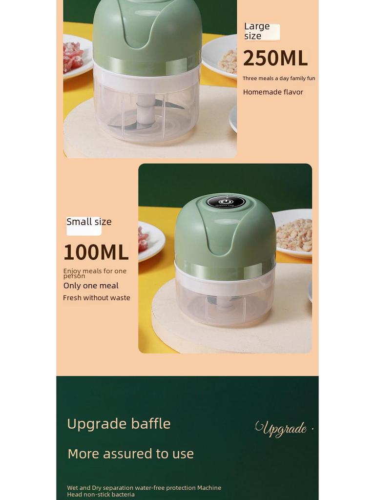 Compact Electric Garlic Grinder & Peeler for Kitchen