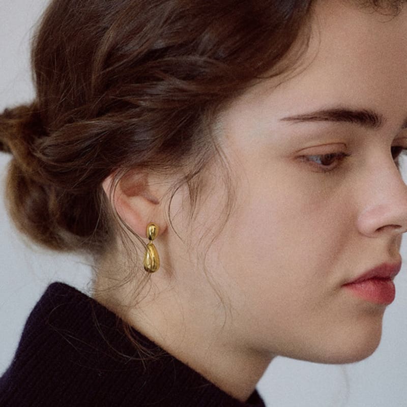 NORMALLEE [Silver 925] Big Drop Earrings